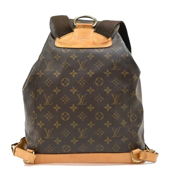 LOUIS VUITTON Montsouris GM Backpack Bag Monogram Leather Brown M51135 11EF273 - Picture 9 of 16